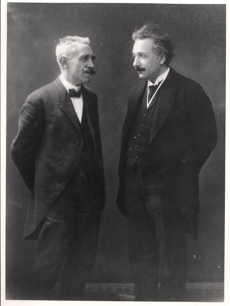 Paul Langevin og Albert Einstein af Unknown photographer