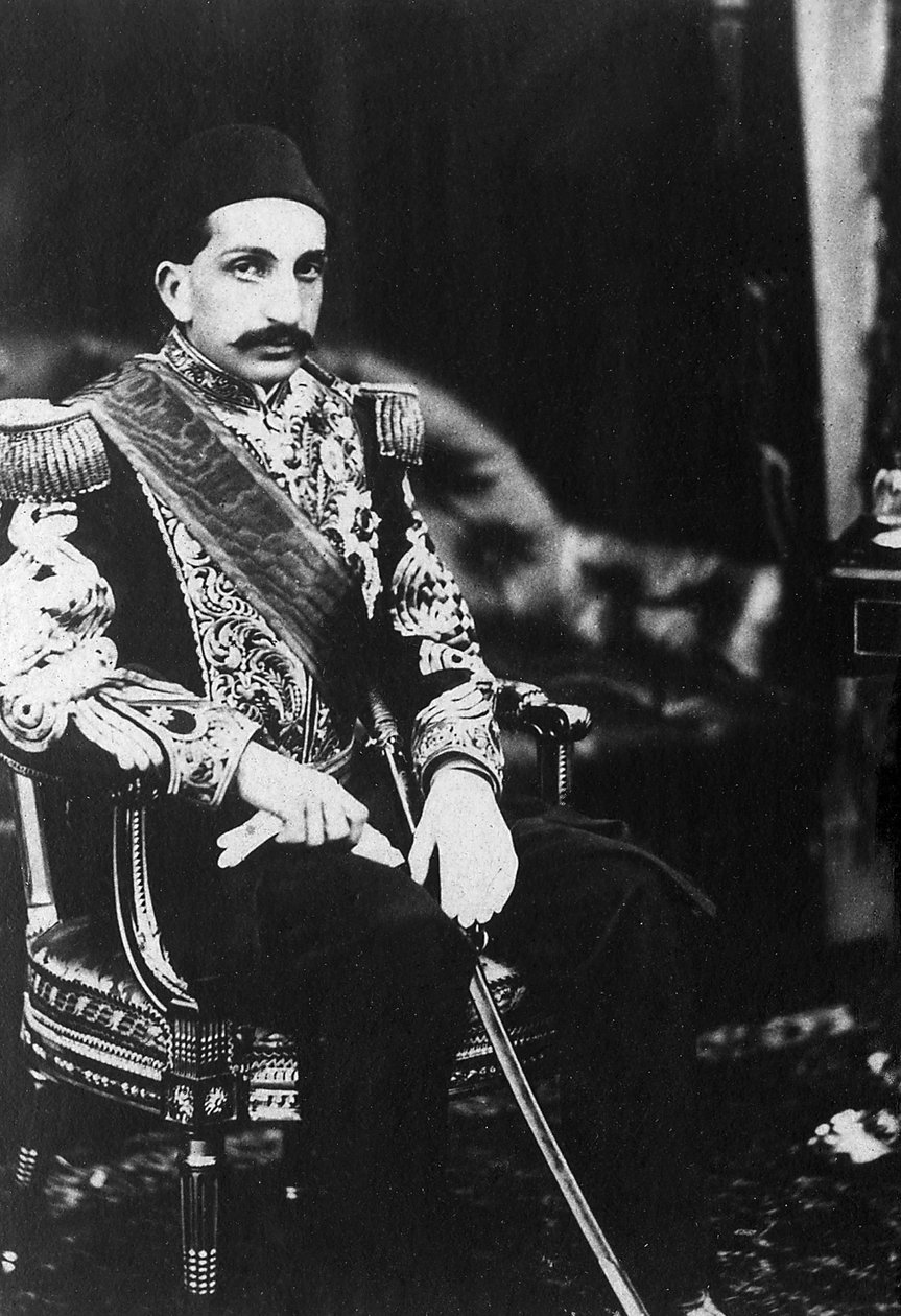 Portræt af Abdulhamid II (Abd ul Hamid, Abd-ul-Hamid, Abdulhemit, Abdul Hamid, Abd al-Hamid, Abd al-Hamid, Abd al-Hamid) (1842-1918), Sultan fra Det Osmanniske Rige. af Unknown photographer