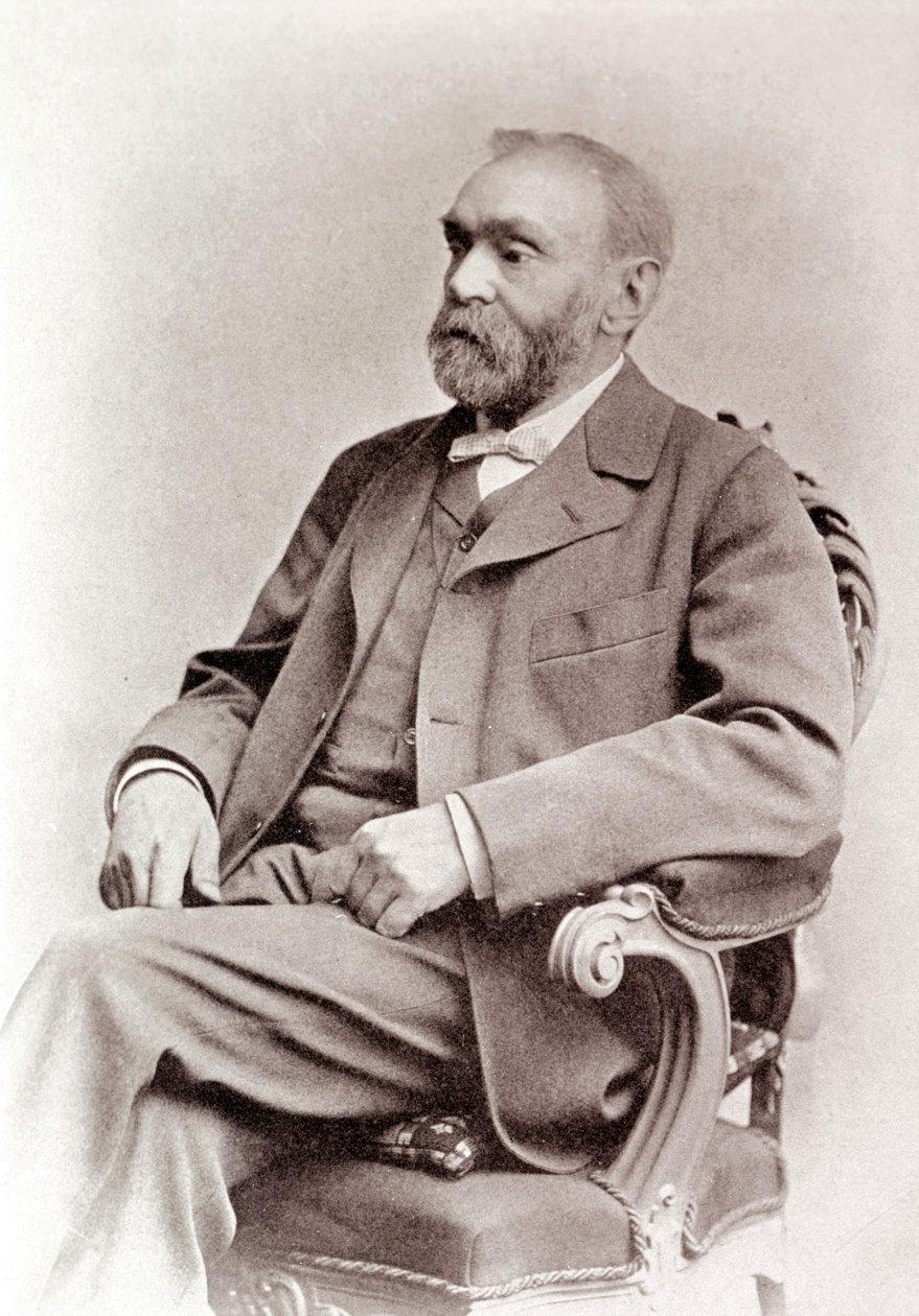 Portræt af Alfred Nobel. Fotografering. 19. århundrede. af Unknown photographer