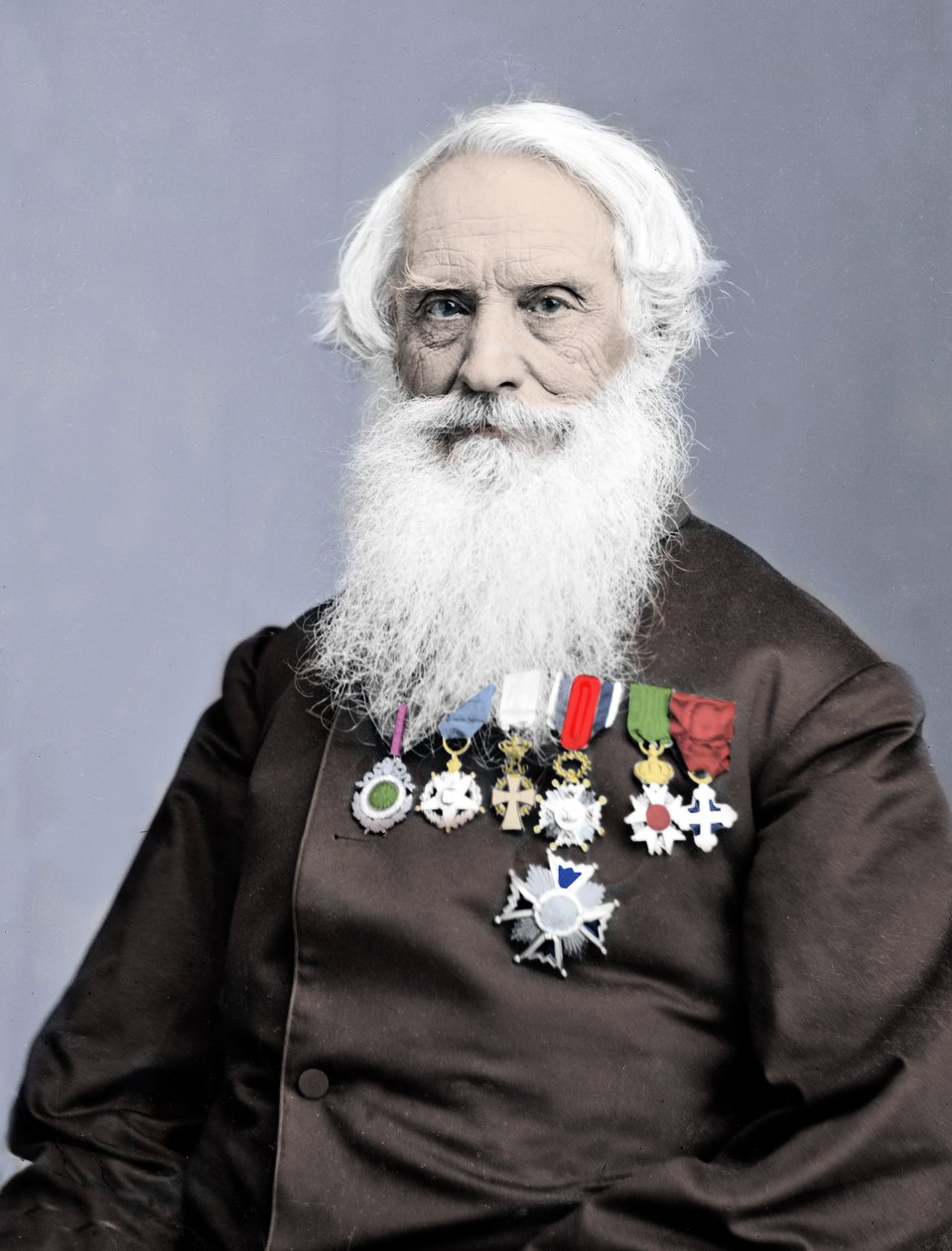 Portræt af den amerikanske opfinder Samuel Finley Breese Morse (1791-1872) fotografi omkring 1860. af Unknown photographer