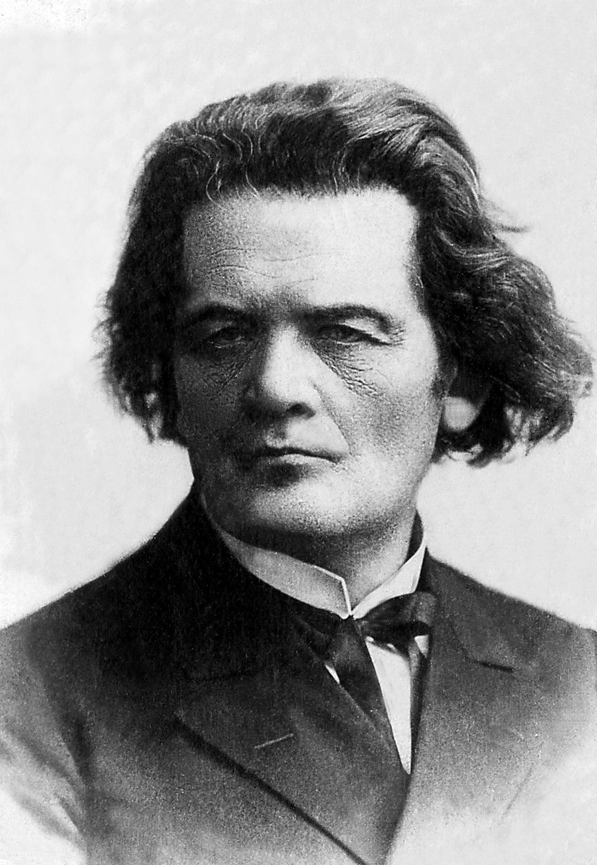 Portræt af Anton Rubinstein (1829-1894), russisk pianist og komponist. af Unknown photographer