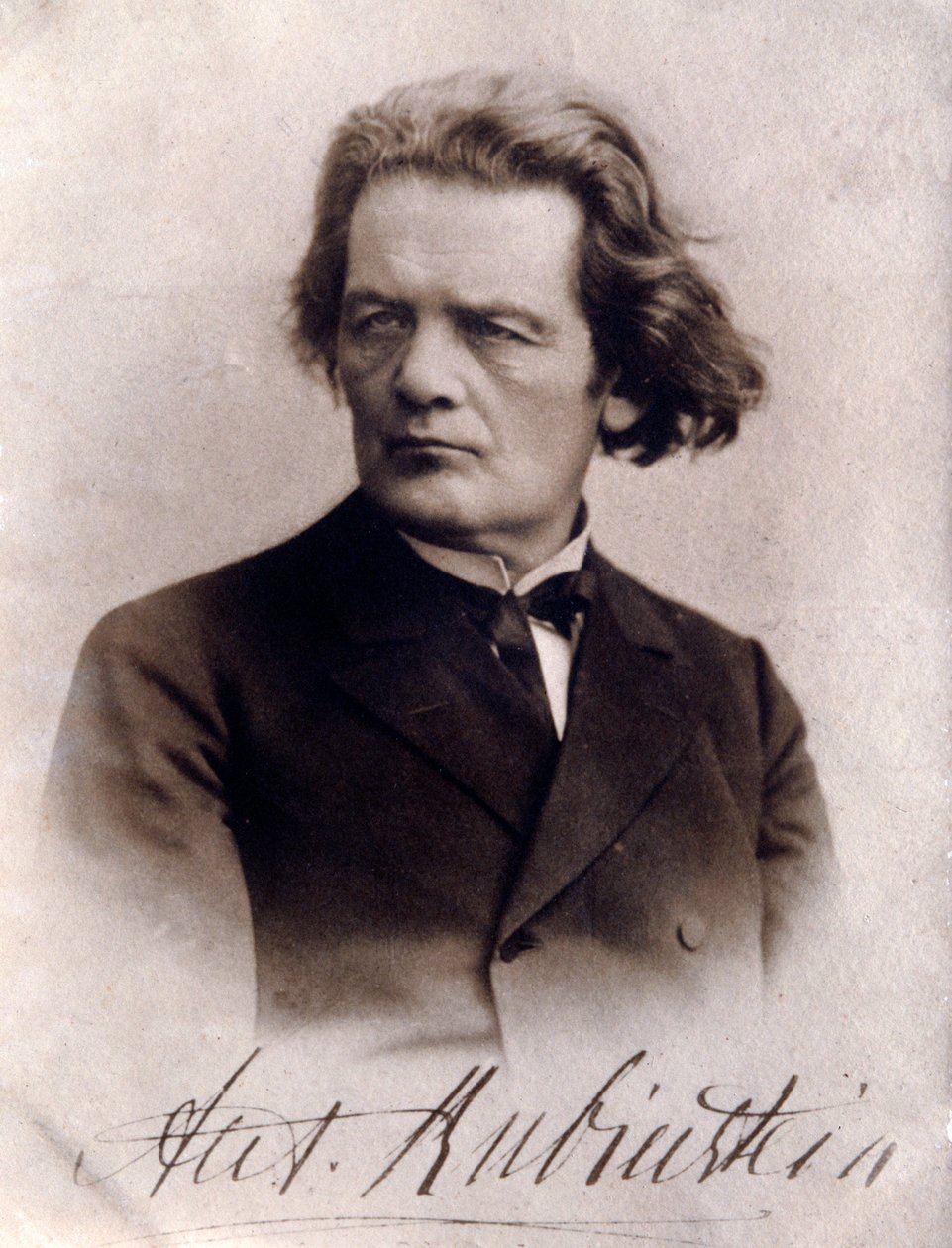 Portræt af Anton Rubinstein (s/h foto) af Unknown photographer