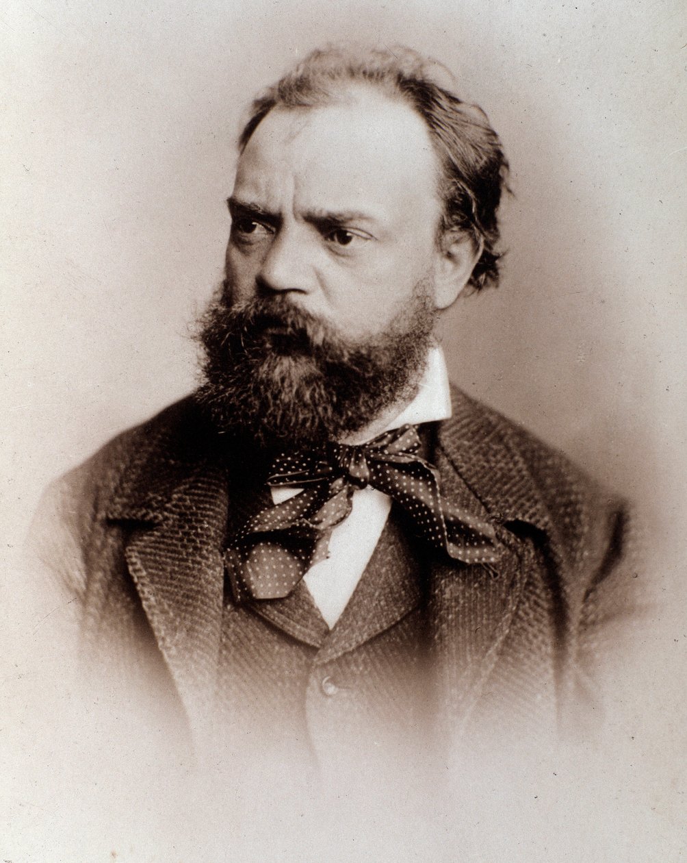 Portræt af Antonin Dvorak (1841-1901) engelsk komponist fra det 19. århundrede. Bologna, borgerligt bibliografisk museum af Unknown photographer