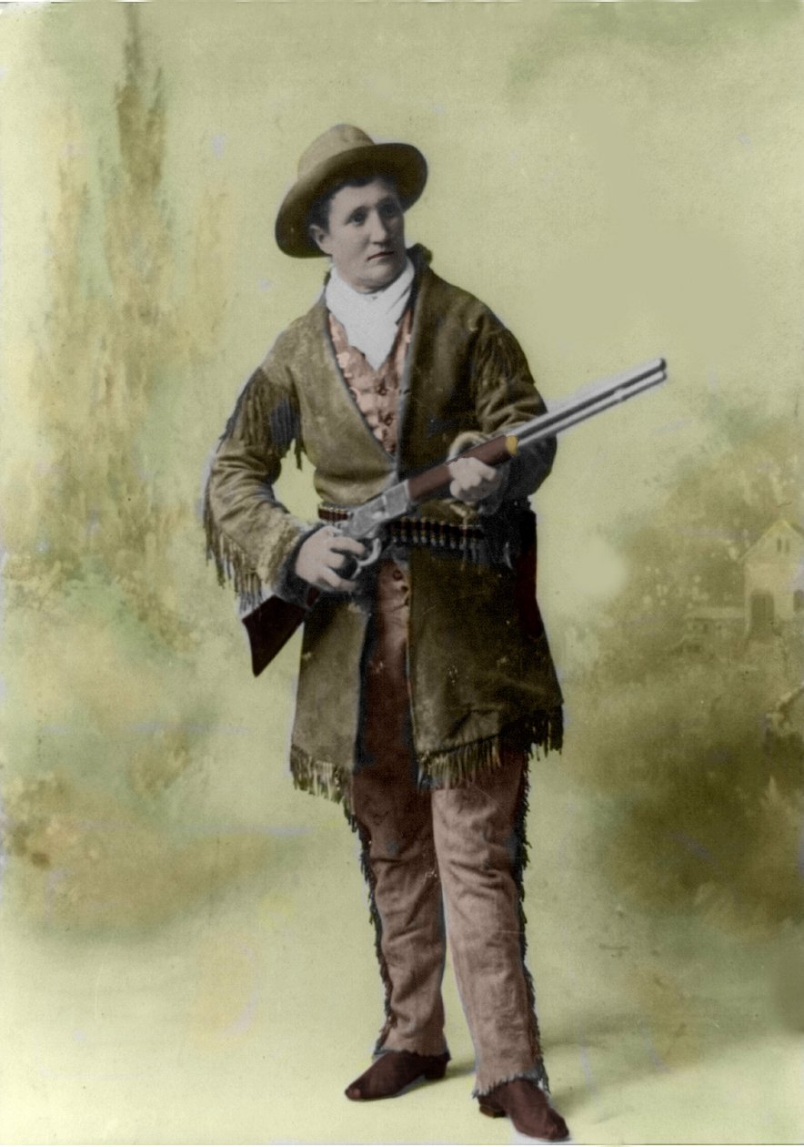 Portræt af Calamity Jane (1852-1903) (Martha Canary 1852-1903) i 1895. af Unknown photographer