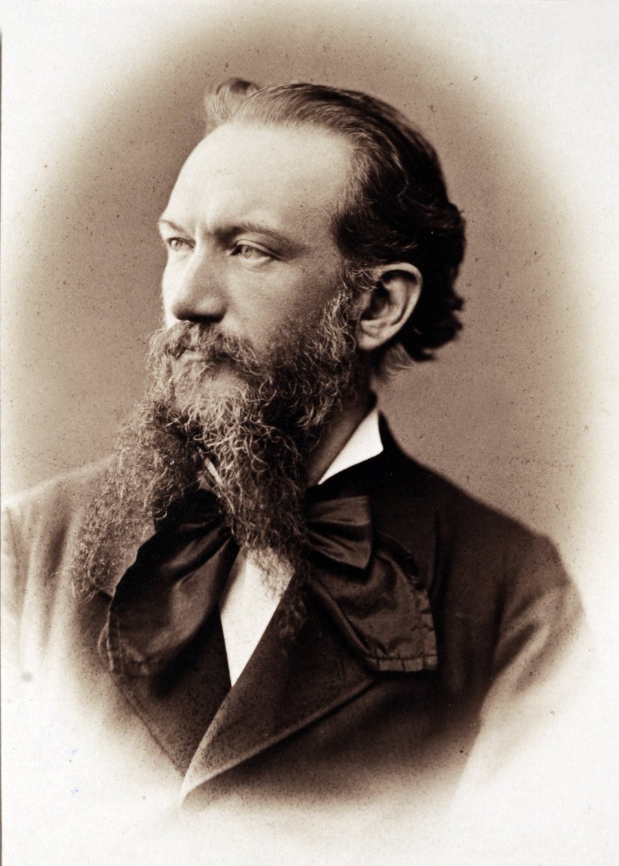 Portræt af Camillo Boito, italiensk forfatter og arkitekt (1836-1914). af Unknown photographer