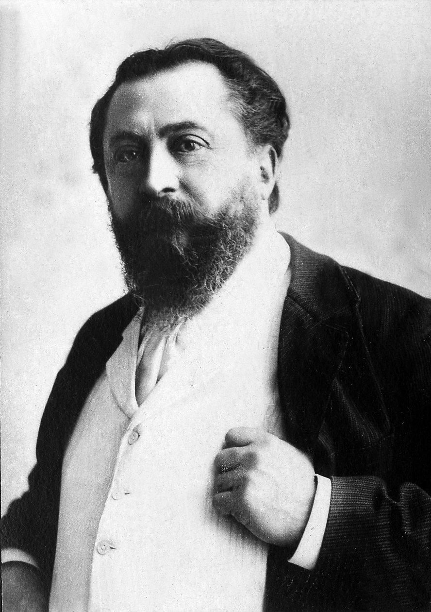 Portræt af Catulle Mendes (1841-1909), fransk digter. af Unknown photographer