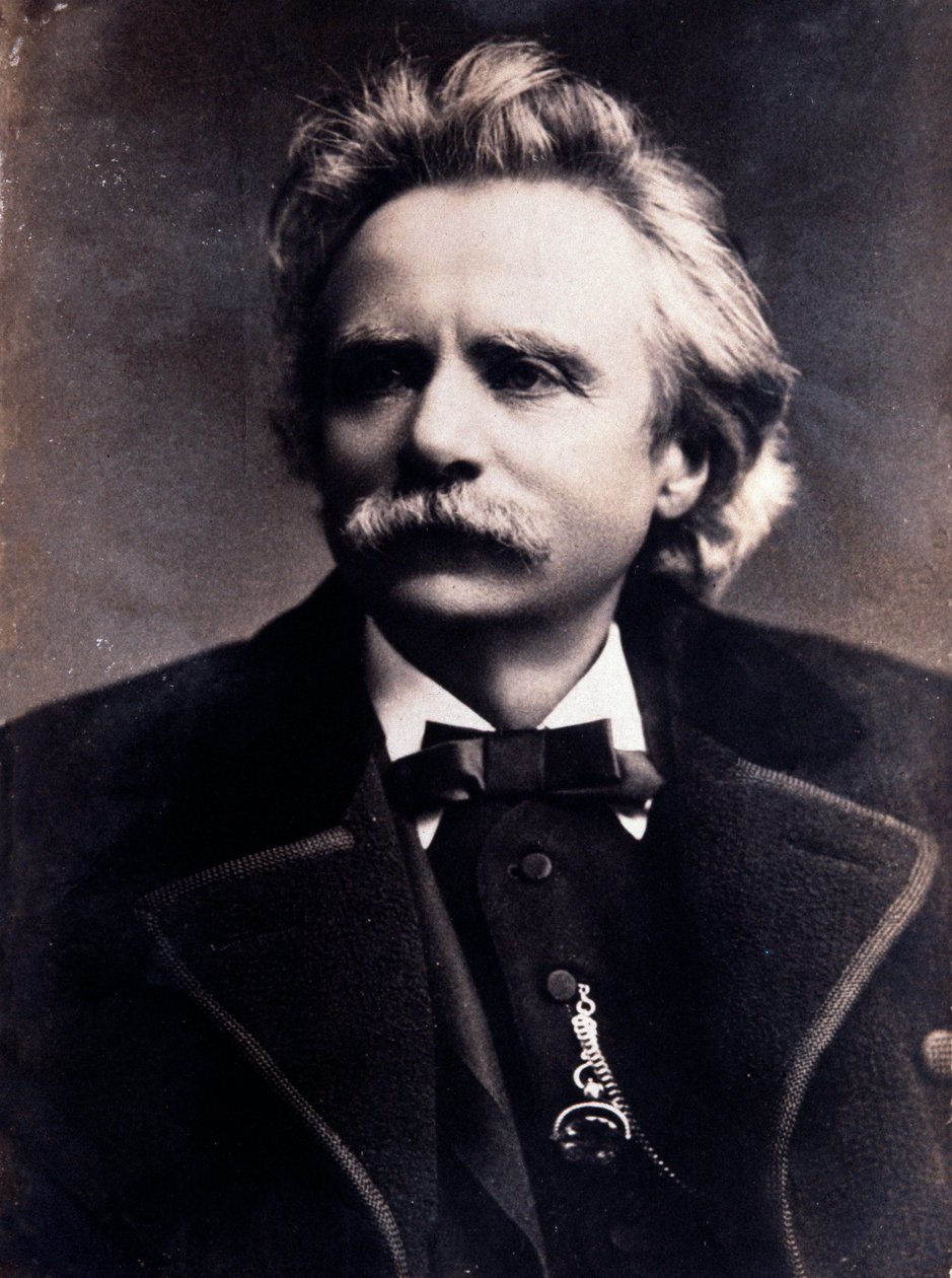 Portræt af Edvard Grieg (1843-1907) norsk komponist Fotografi. 19. århundrede. Milano, Biblioteca del Conservatorio af Unknown photographer