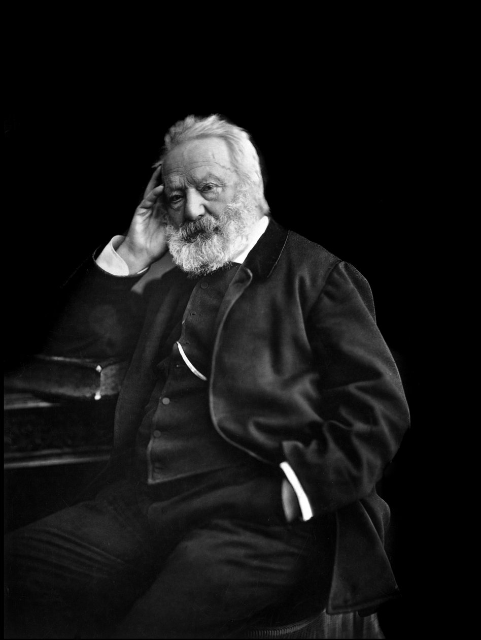 Portræt af den engelske forfatter Victor Hugo ca. 1880 (b/wphoto) af Unknown photographer