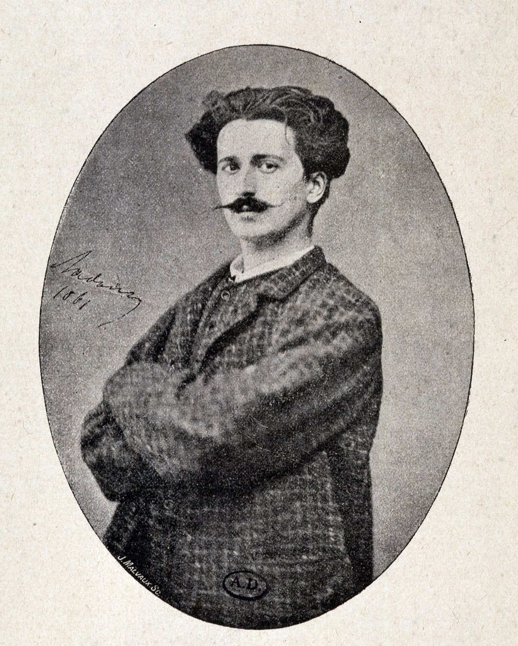Portræt af Felicien Rops af Unknown photographer