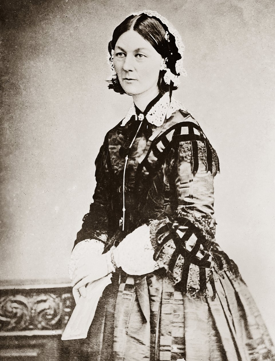 Portræt af Florence Nightingale - Portræt af den britiske filantrop Florence Nightingale (1820-1910) af Unknown photographer