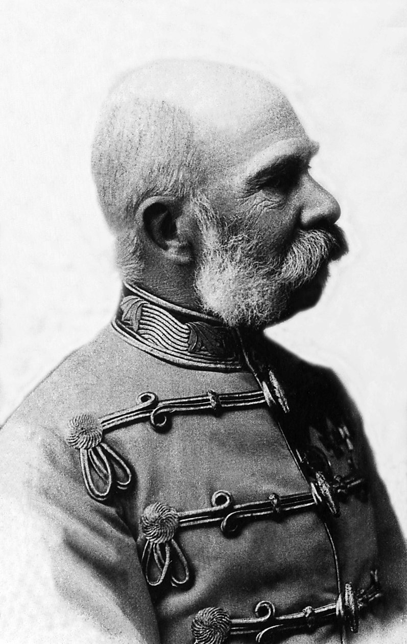 Portræt af Francois-Joseph (Francois Joseph) I af Østrig (1830-1916), kejser af Østrig fra 1848 til 1916, konge af Böhme og konge af Ungarn fra 1867 til 1916. af Unknown photographer