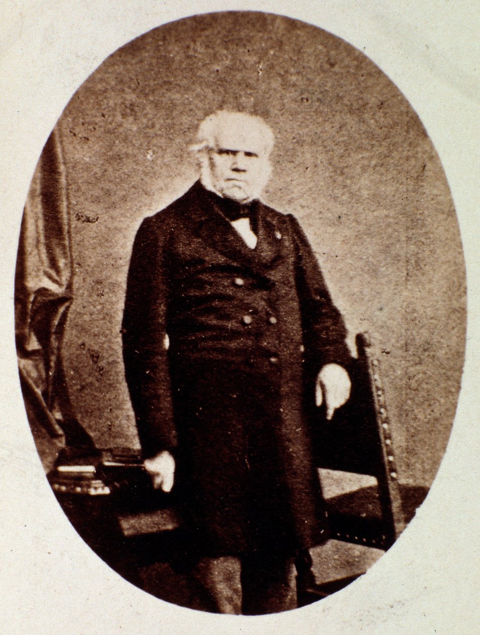 Portræt af Francois Joseph (Francois-Joseph) Fetis (1794-1871) belgisk musikolog, komponist, kritiker og lærer Fotografi. 19. århundrede. Bologna, civico museo musico af Unknown photographer