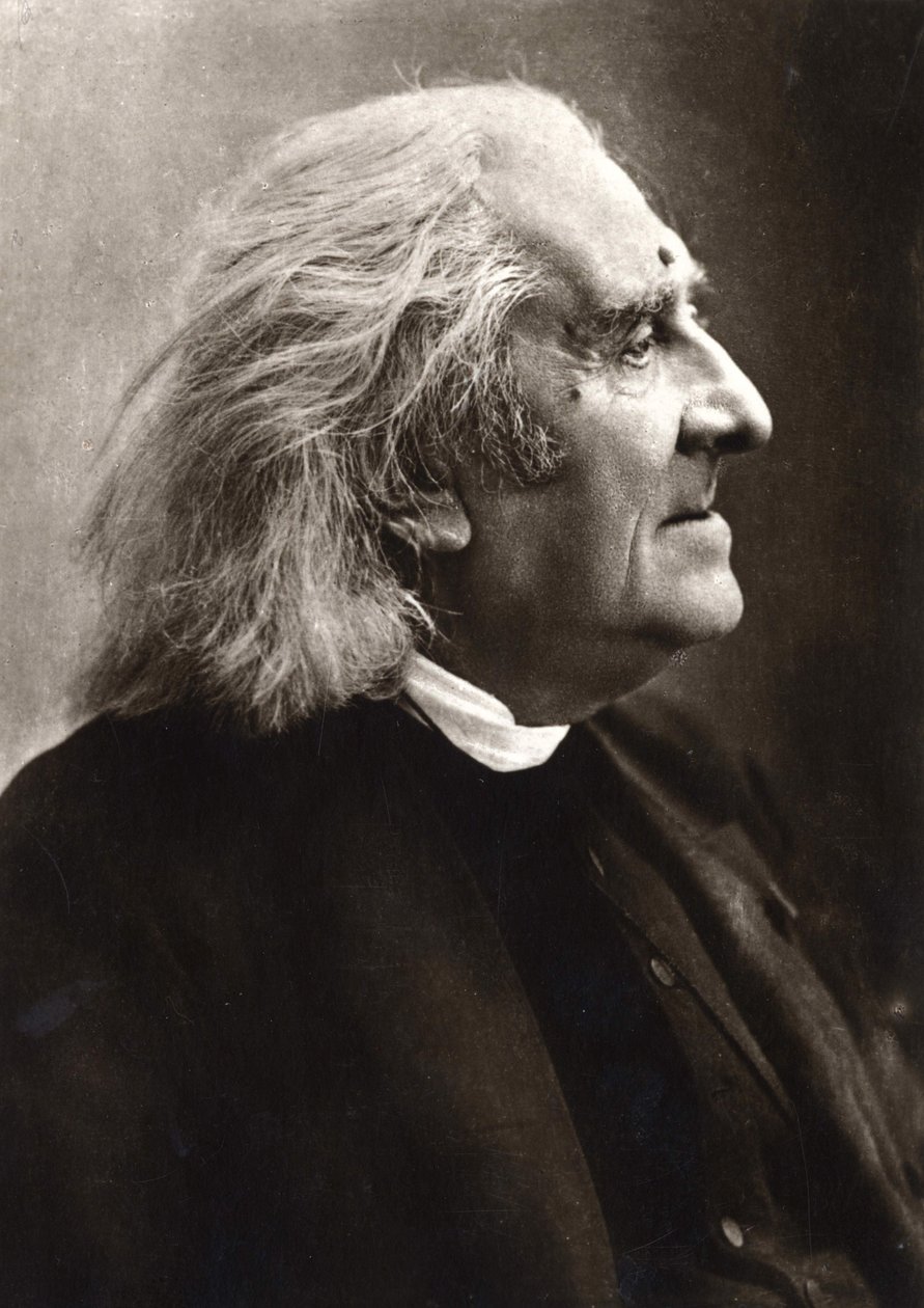 Portræt af Franz Liszt (1811-1886), ungarsk komponist og pianist. af Unknown photographer