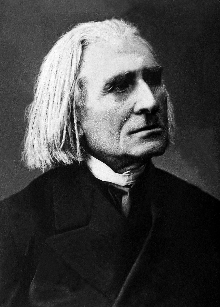 Portræt af Franz Liszt (1811-1886), ungarsk komponist, pianist og dirigent. af Unknown photographer
