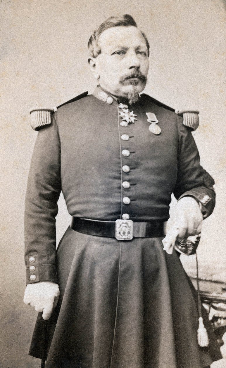 Portræt af General Plombin fotografi fra det 19. århundrede af Unknown photographer