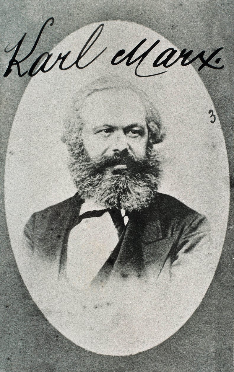 Portræt af den tyske filosof og økonom Karl Marx (1818-1883). Fotografi. Montreuil. Museum for Levende Historie. af Unknown photographer