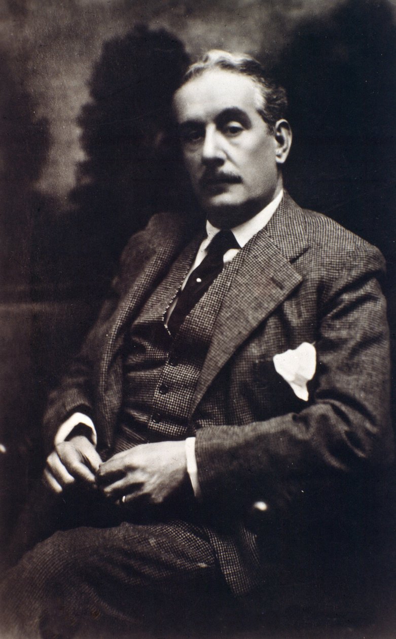 Portræt af Giacomo Puccini (s/h foto) af Unknown photographer