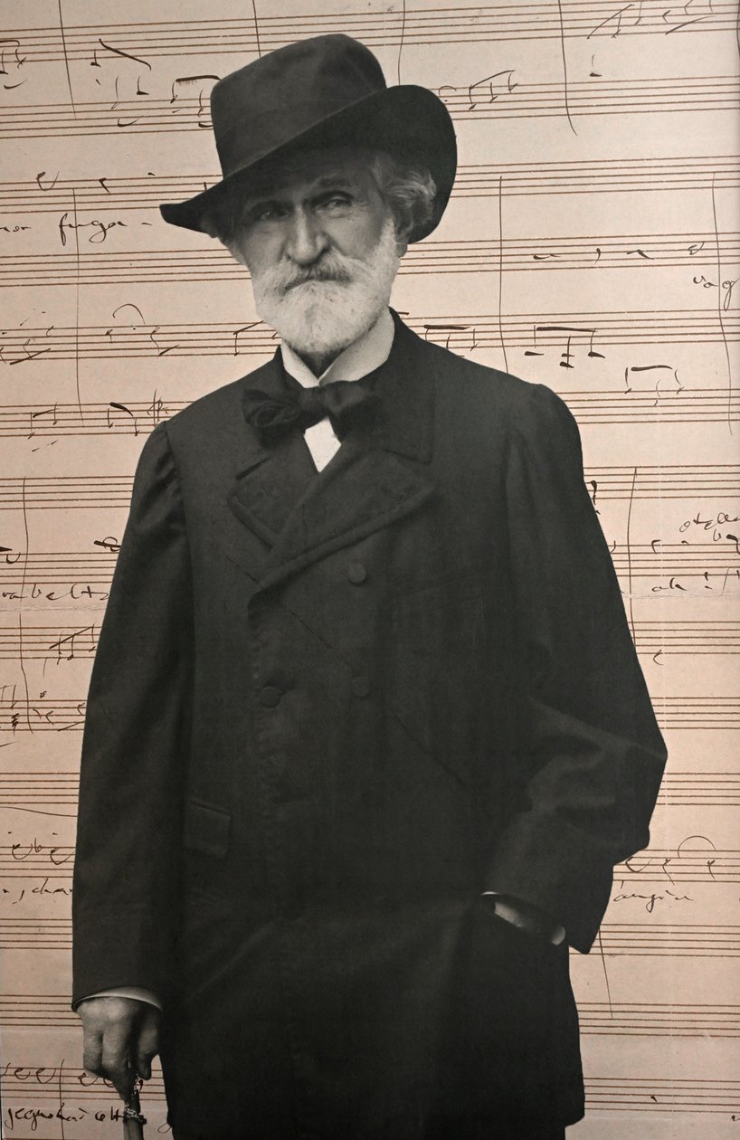 Portræt af Giuseppe Verdi (foto) af Unknown photographer