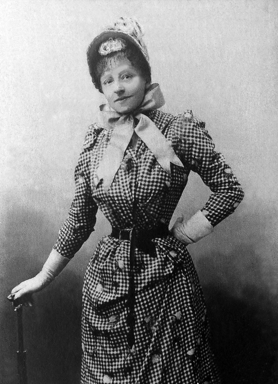 Portræt af Gyp (Sibylle Gabrielle Marie Antoinette Riquetti de Mirabeau, grevinde af Martel de Janville) (1849-1932), en fransk romanforfatter, hun skrev mere end 120 bøger, herunder "Ce que femme passe" i 1883. Hun er Mirabeaus store lille niece . Fotogra af Unknown photographer