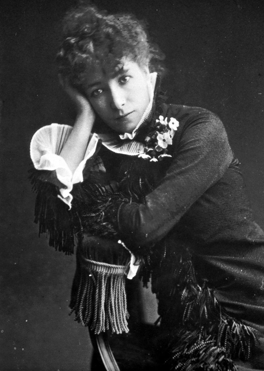 Portræt af Henriette Rosine Bernard dit Sarah Bernhardt (1844-1923) af Unknown photographer