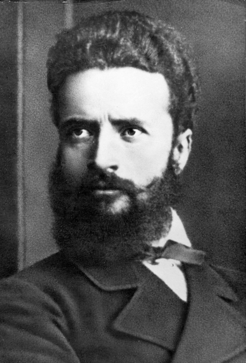 Portræt af Hristo Botev, bulgarsk digter og journalist også kendt som revolutionær og nationalhelt af Unknown photographer