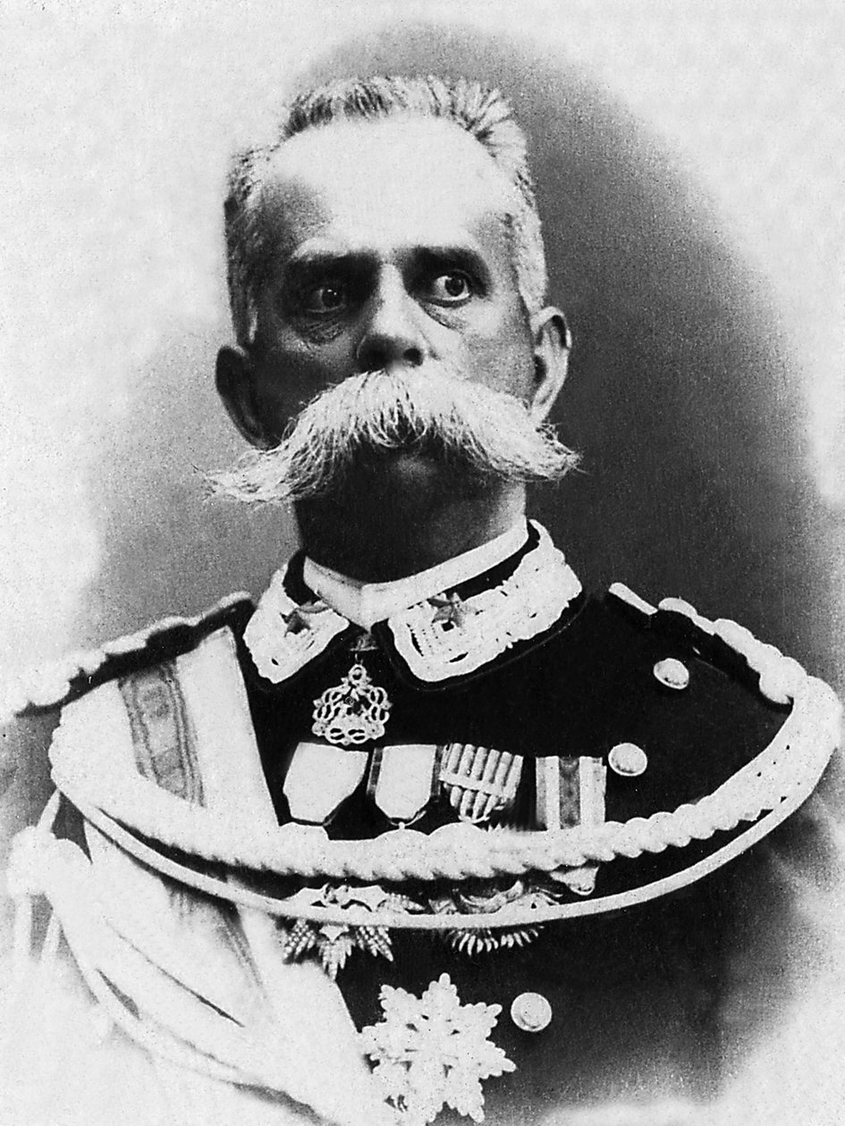 Portræt af Humbert I (1844-1900), konge af Italien fra 1878 til 1900, blev han myrdet af anarkisten Bresci. af Unknown photographer