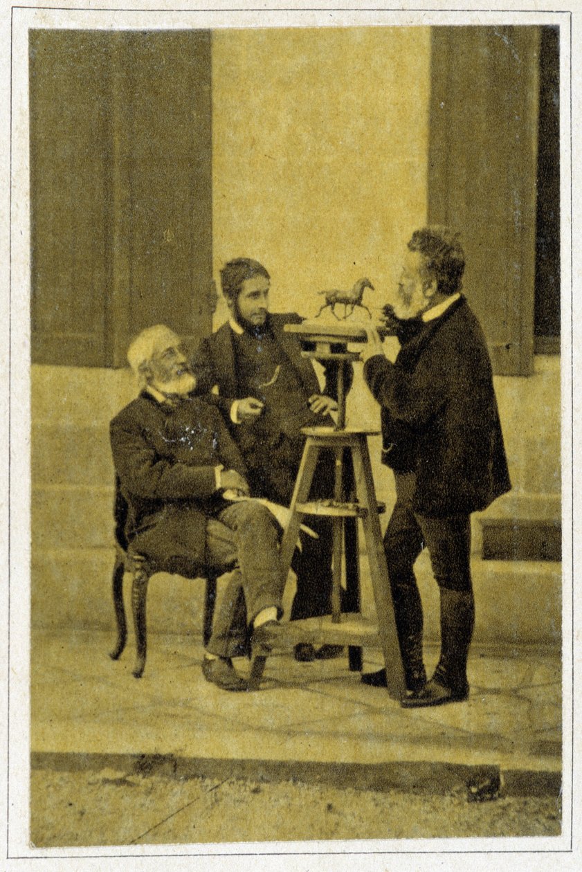 Portræt af Jean Louis Meissonnier i 1880, fransk maler og tegneserietegner (1815 - 1891) af Unknown photographer