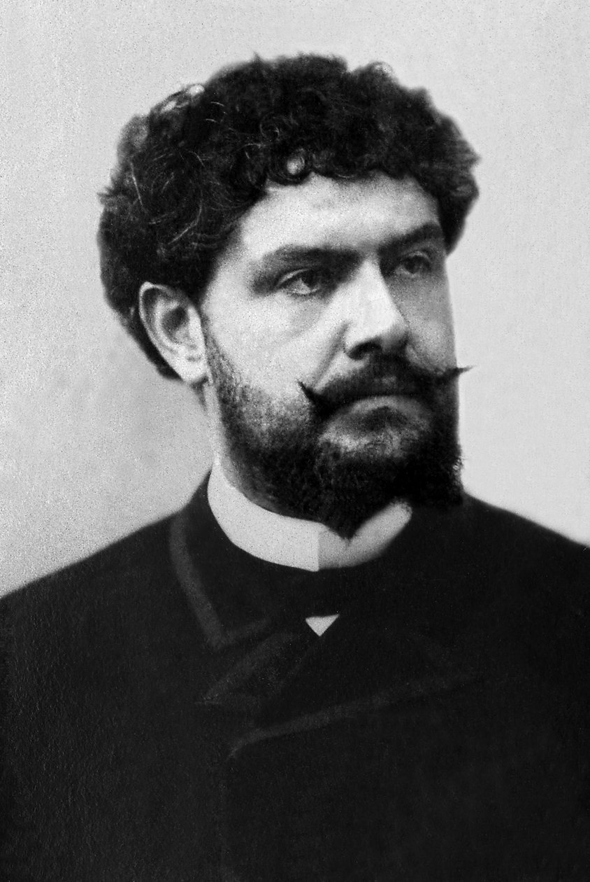 Portræt af Jean Richepin (1849-1926), fransk digter, forfatter og romanforfatter. af Unknown photographer