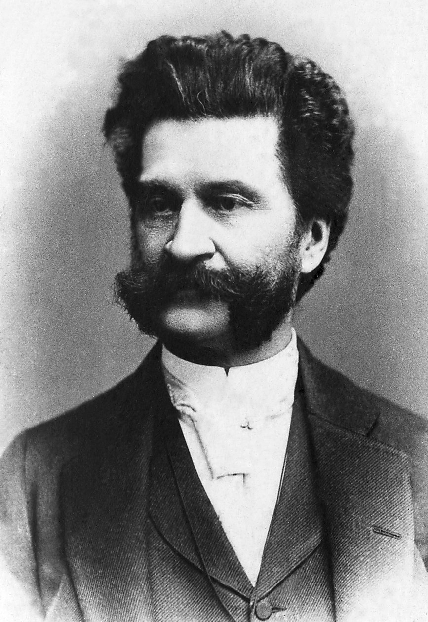 Portræt af Johann Strauss (1825-1899), østrigsk komponist. af Unknown photographer