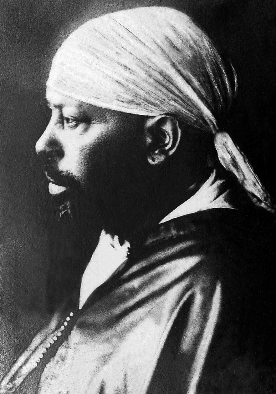 Portræt af Menelik II (1844-1913), kejser af Etiopien (1889-1913). af Unknown photographer