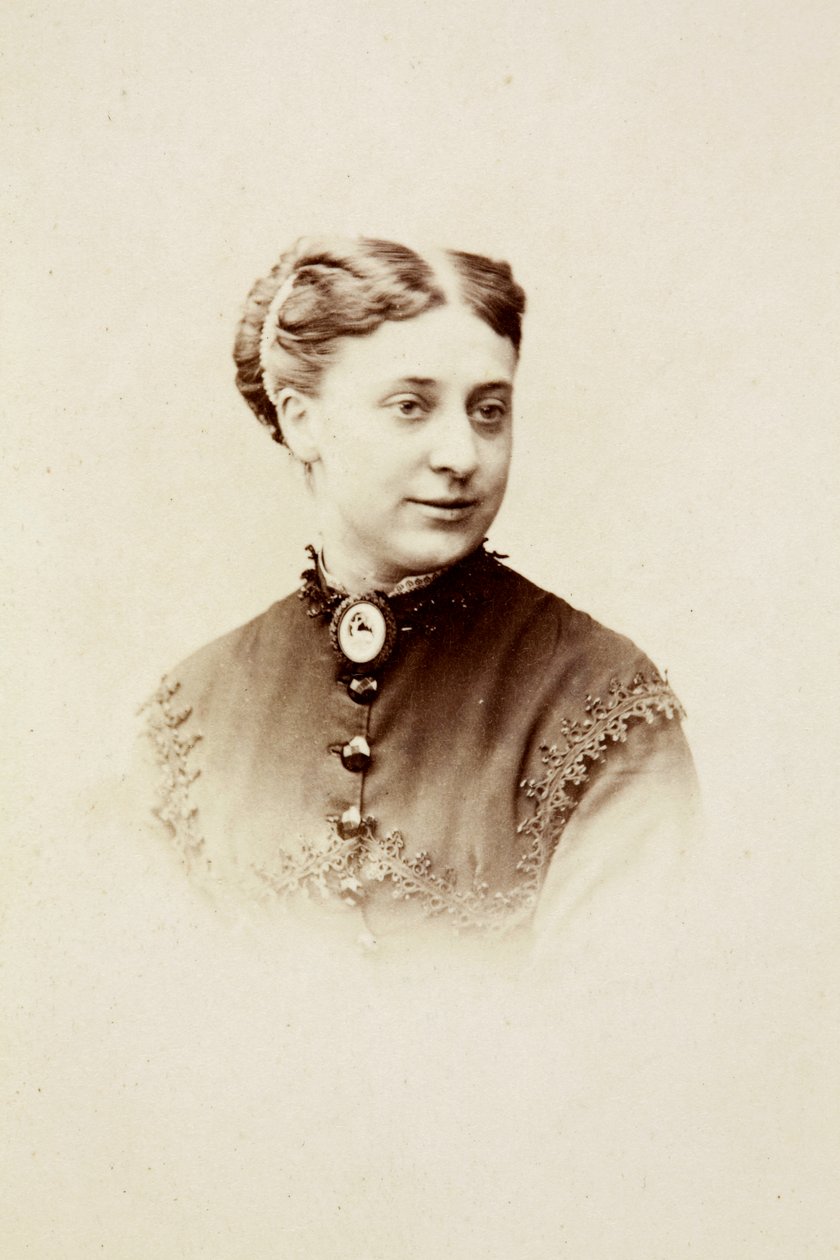 Muotokuva neiti Dunlopista, n. 1860-luku (mv/w kuva) af Unknown photographer