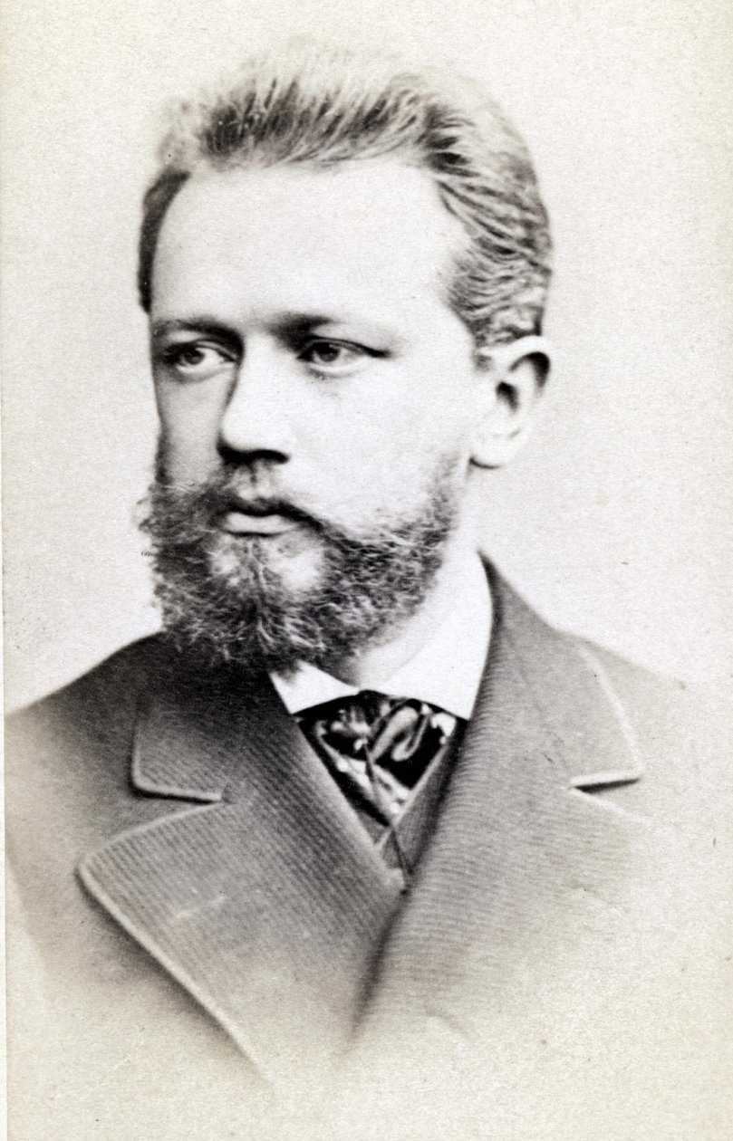 Portræt af Pyotr eller Pyotr Ilyich Tchaikovsky (eller Tschaikowsky af Unknown photographer