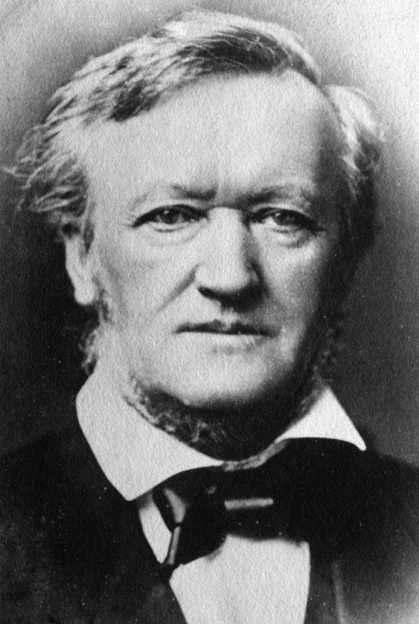 Portræt af Richard Wagner (s/h foto) af Unknown photographer