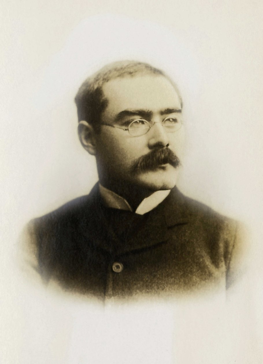 Portræt af Rudyard Kipling (1865-1936), engelsk forfatter. af Unknown photographer