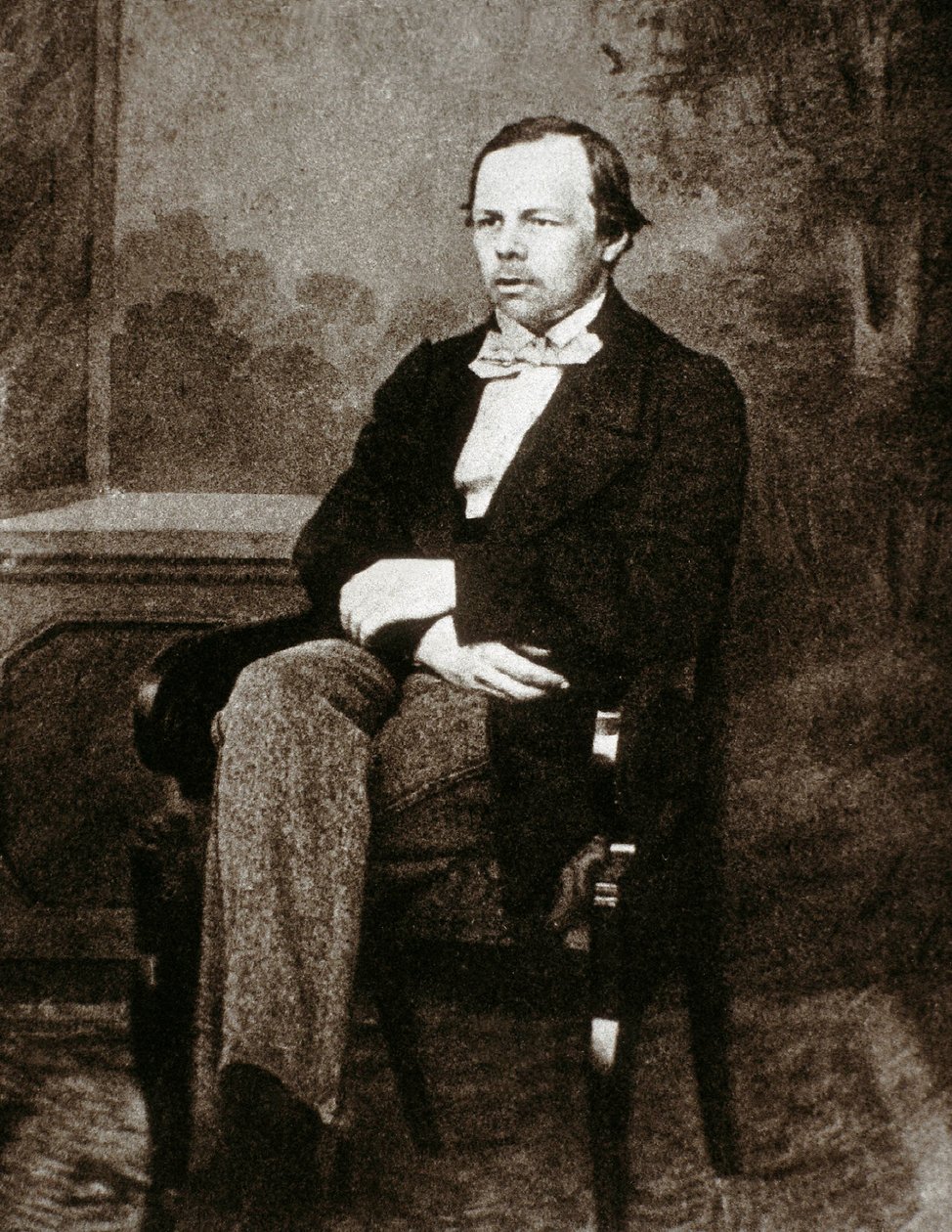 Portræt af den russiske forfatter Fjodor Dostojevskij (Dostojevskij eller Dostojevskij) (1821-1881). Foto fra det 19. århundrede. af Unknown photographer