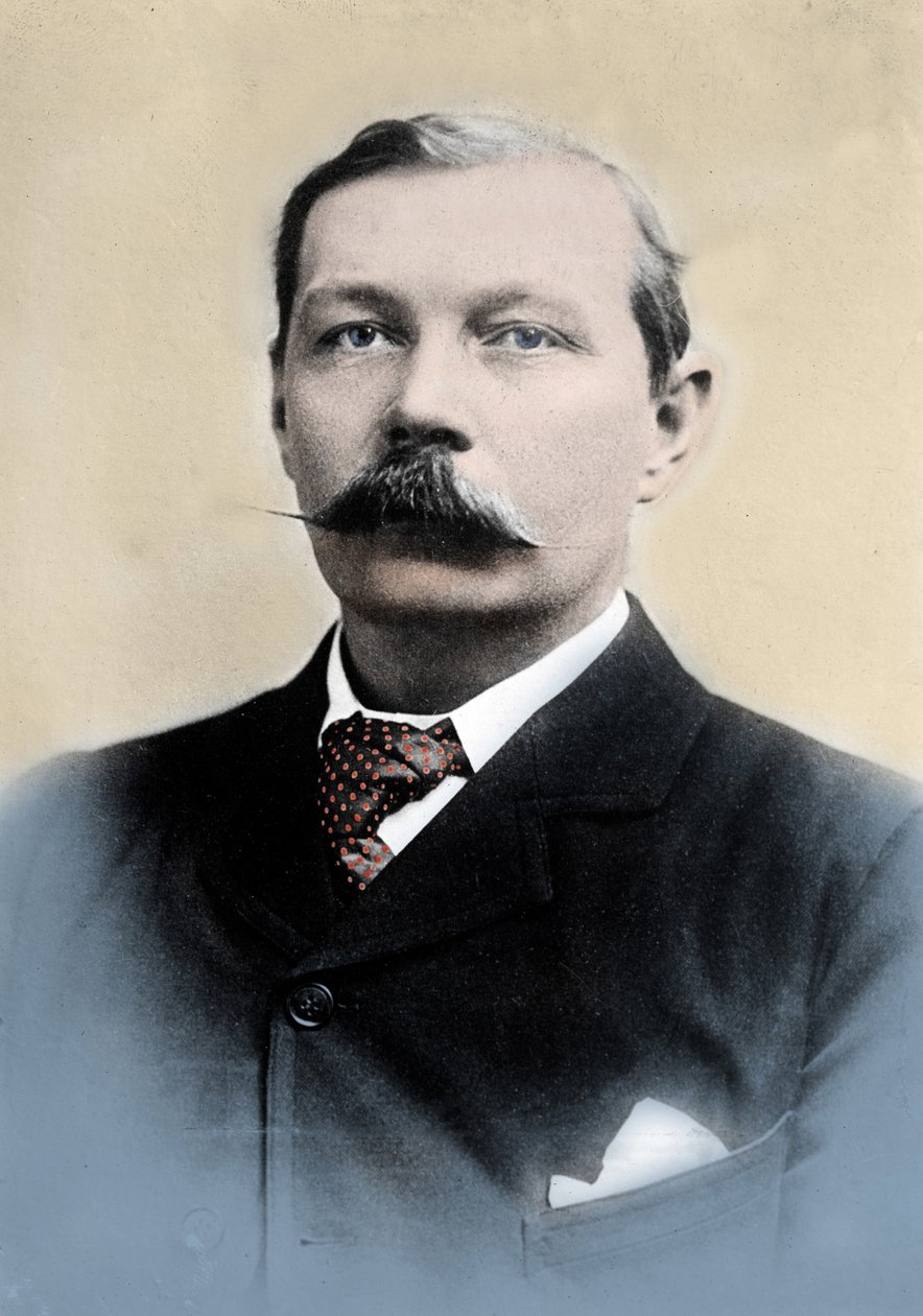 Portræt af Sir Arthur Conan Doyle (1859-1930), engelsk forfatter, skaberen af karakteren "Sherlock Holmes". af Unknown photographer