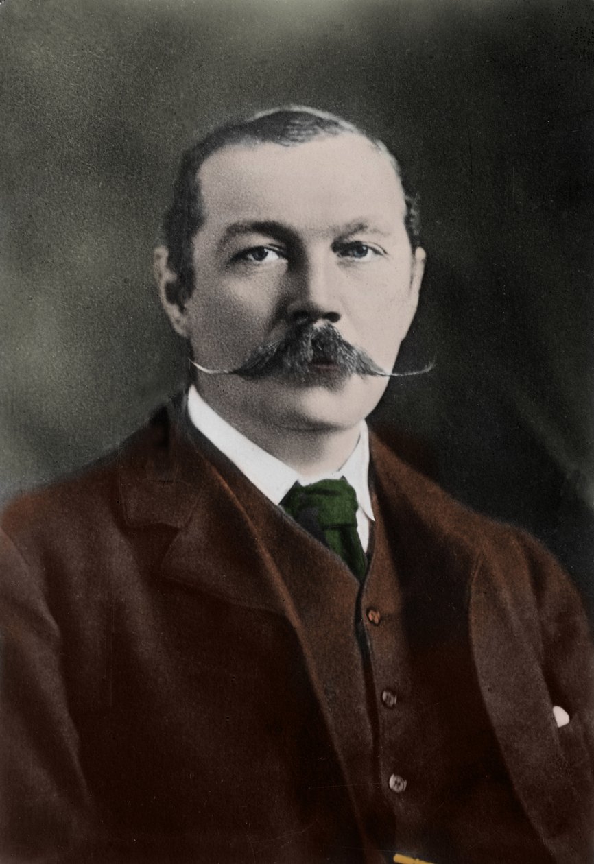 Portræt af Sir Arthur Conan Doyle (1859-1930), engelsk forfatter, skaberen af karakteren "Sherlock Holmes". af Unknown photographer