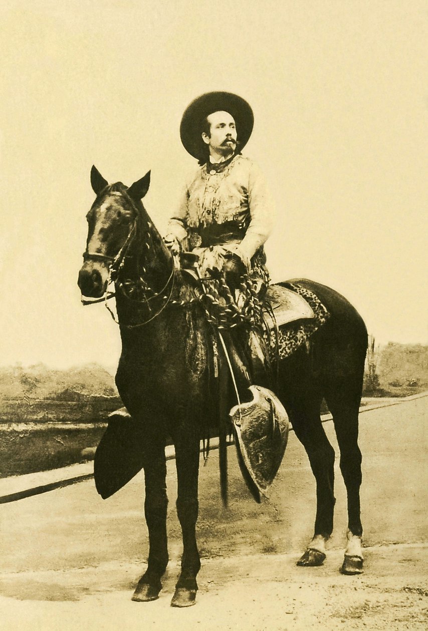 Portræt af William Frederic Cody (1846-1917), kendt som Buffalo Bill, amerikansk soldat, eventyrer og rytterskuespiller. af Unknown photographer