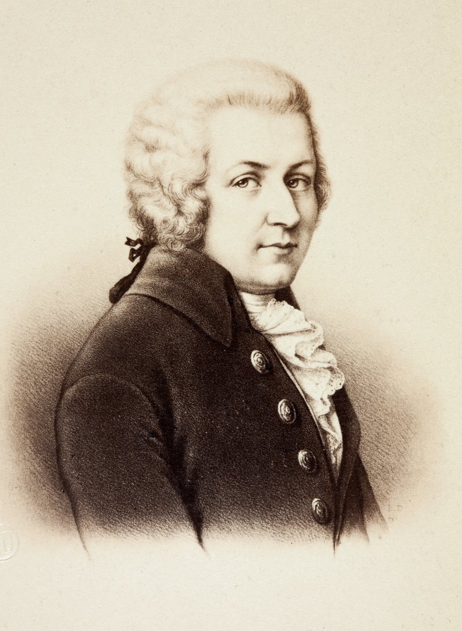 Wolfgang Amadeus Mozartin muotokuva af Unknown photographer