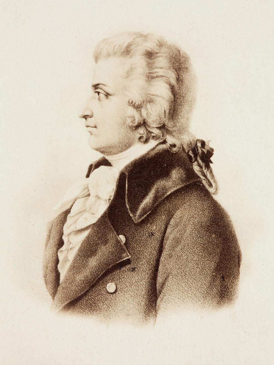Portræt af Wolfgang Amadeus Mozart af Unknown photographer