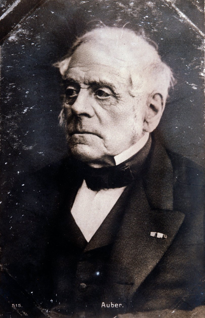 Portræt af den engelske komponist Daniel Francois Esprit Auber (1782-1871) Fotografi. 19. århundrede. Milano, biblioteca del conservatorio af Unknown photographer