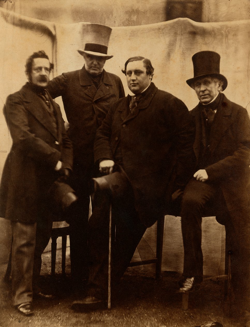 Portræt af nogle medlemmer af Pepoli-familien (italienske Carbonari i eksil i London) af Unknown photographer