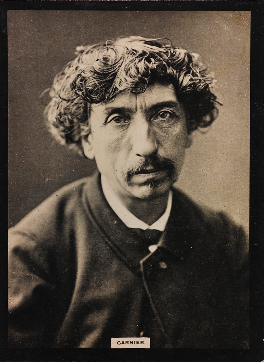Portræt af den franske arkitekt Jean-Louis-Charles Garnier (1825-1898) af Unknown photographer