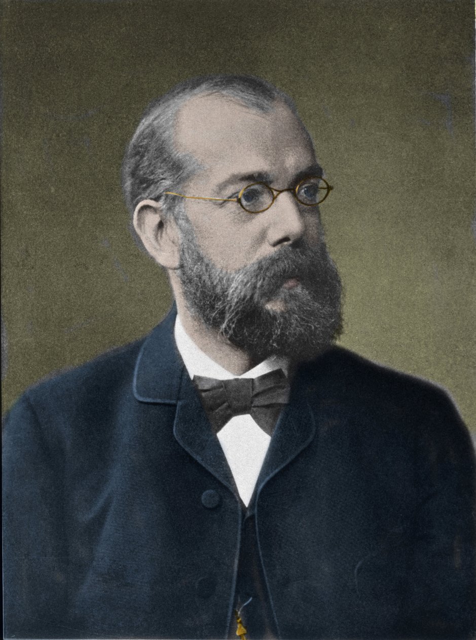 Portræt af den tyske læge Robert Koch (1843-1910). af Unknown photographer
