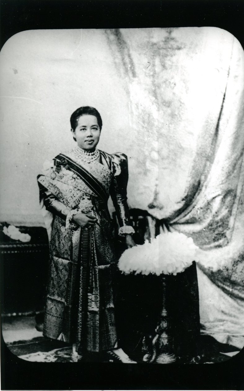 Dronning Saovabha Phongsri, ca. 1880 (s/h-foto) af Unknown photographer