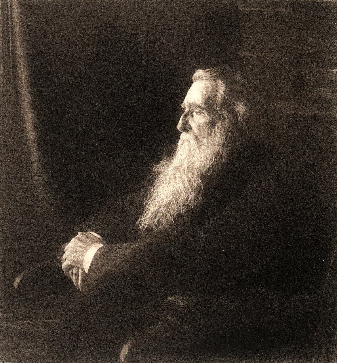 Reproduktion af et fotografi af den engelske kunstkritiker John Ruskin af Unknown photographer