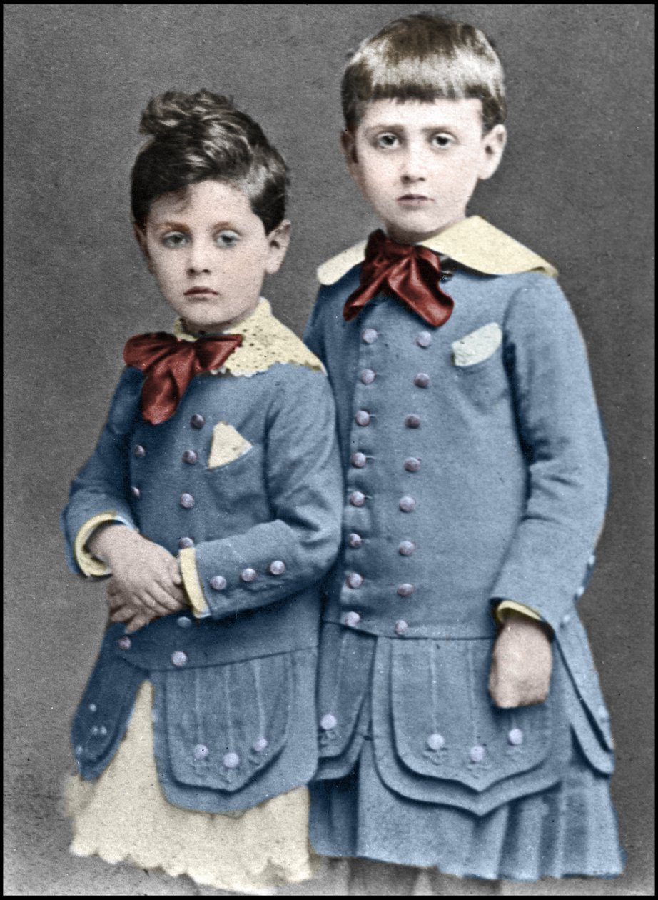 Robert og Marcel Proust børn i 1877. af Unknown photographer