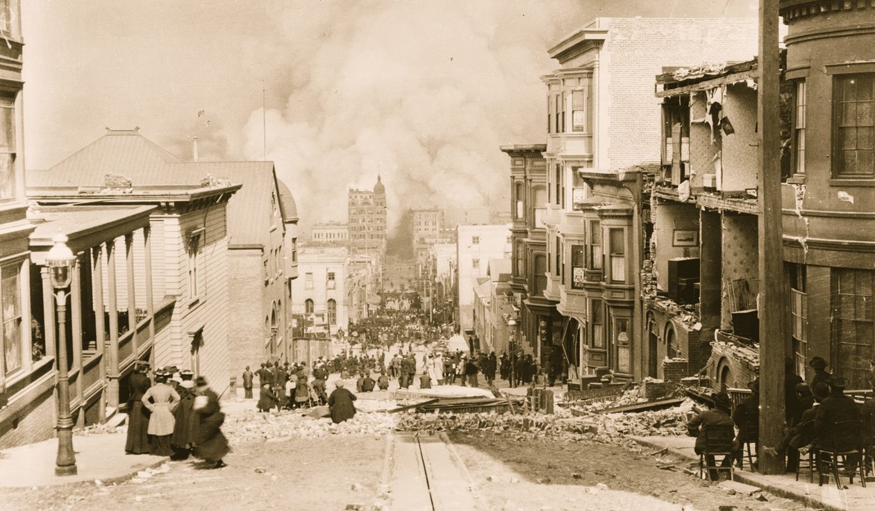 Jordskælv og brand i San Francisco af Unknown photographer