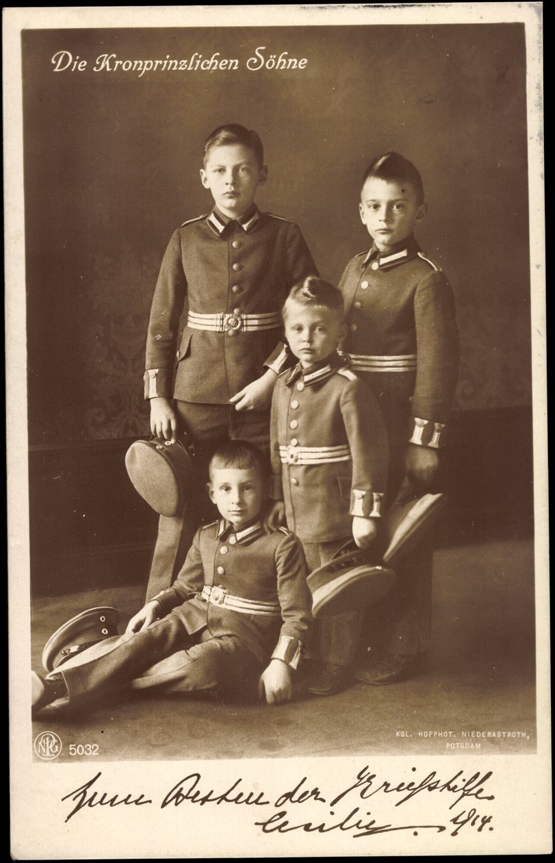 Kronprinsessens sønner, Preussen, NPG 5032 af Unknown photographer