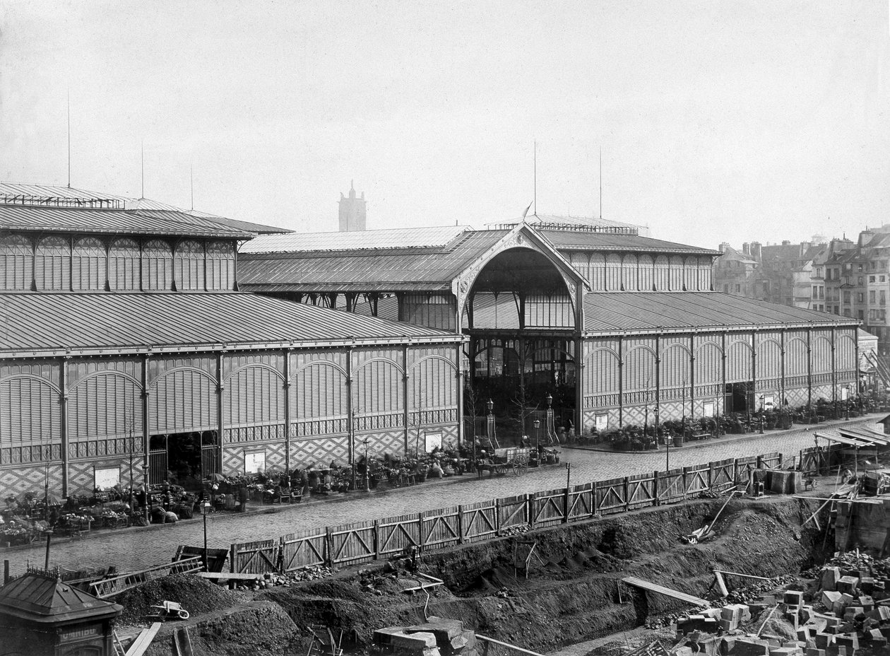 Det centrale marked i Paris (Balard-pavilloner), slutningen af det 19. århundrede af Unknown photographer